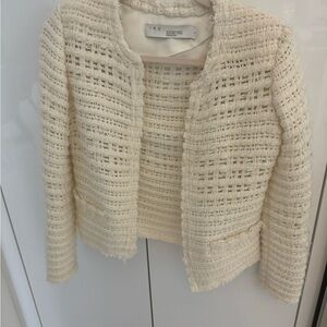 Wool tailored knit blazer